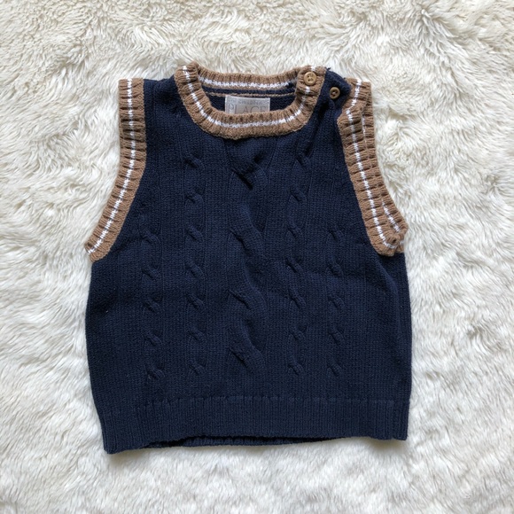 The Children’s Place Blue & Brown Sweater Vest 3T - Picture 1 of 10